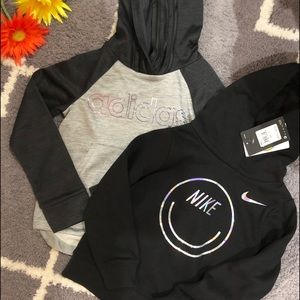 Girl hoodies Nike/Adidas size 6 NWT